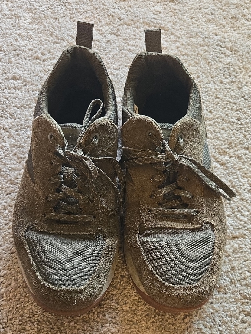 Timberland Suede Lace-Up Sneakers in Olive/Brown Athletic Outdoor Size 10